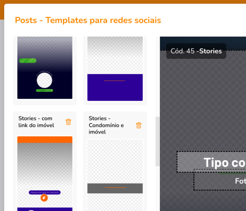 Templates para posts nas redes sociais